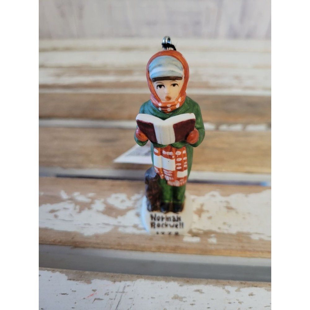 Saturday evening post Norman Rockwell ornament 1978 Dave Grossman Xmas tree